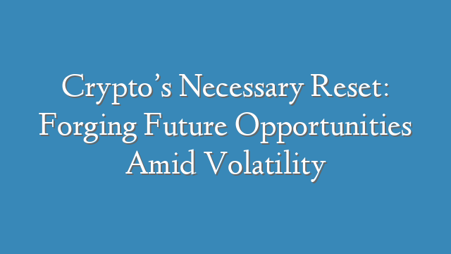 Crypto’s Necessary Reset: Forging Future Opportunities Amid Volatility